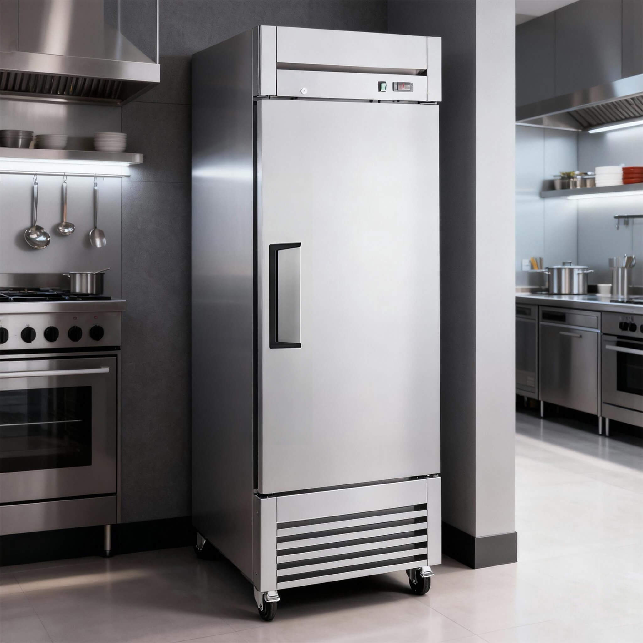 27-Inch 20.5 Cu.Ft Commercial Solid Door Stainless Steel Reach-In Freezer (SAK29705) – SAKSBY WHOLESALE, view 5