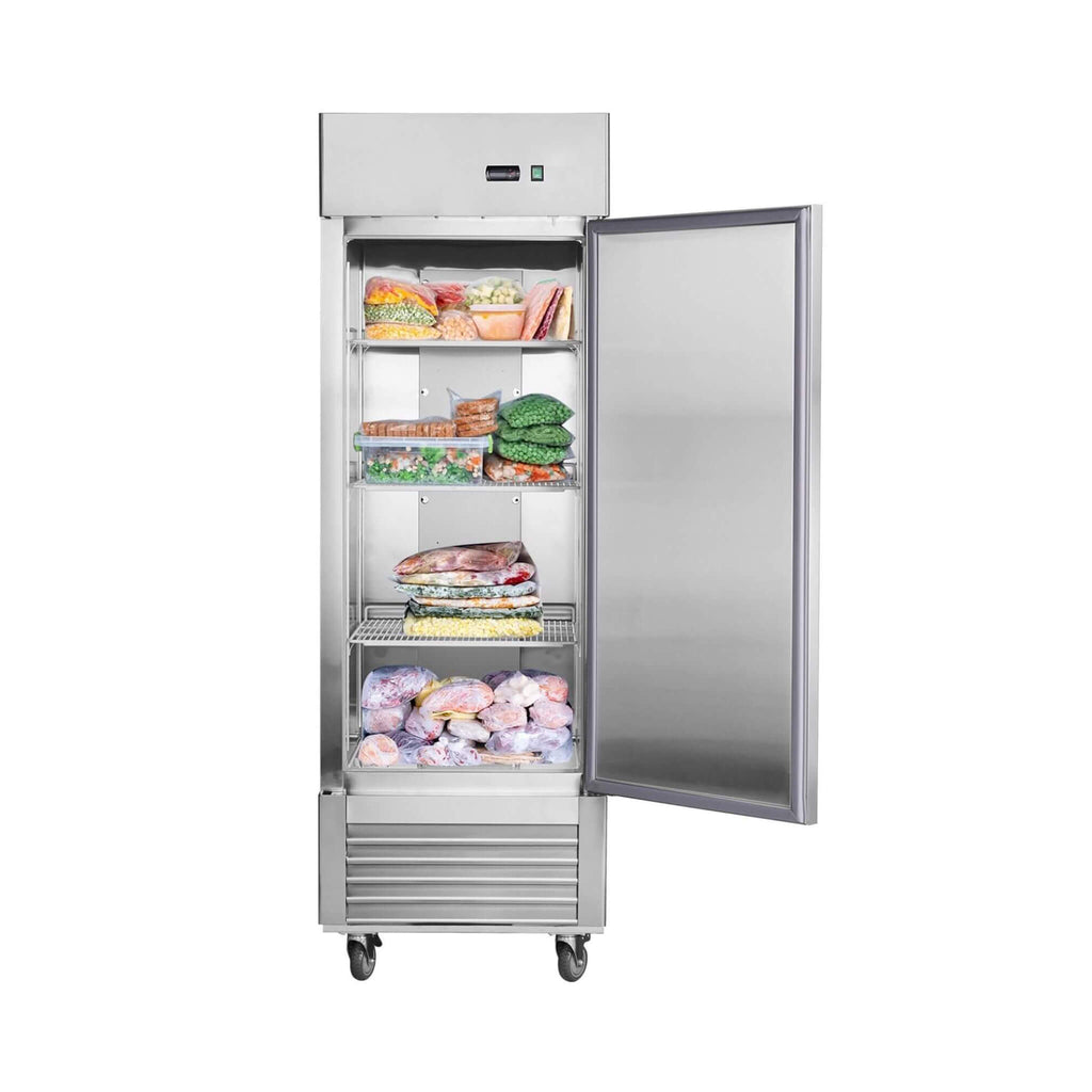 Heavy-Duty 27-Inch 8.7 Cu.Ft Commercial Upright Stainless Steel Reach-In Freezer (SAK43815) – SAKSBY WHOLESALE