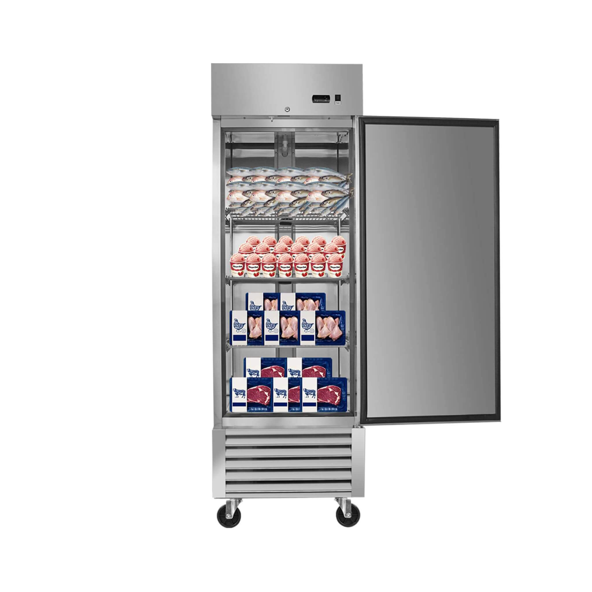 27-Inch Commercial 23 Cu.Ft Reach-In Stainless Steel Freezer (SAK96352) – SAKSBY WHOLESALE
