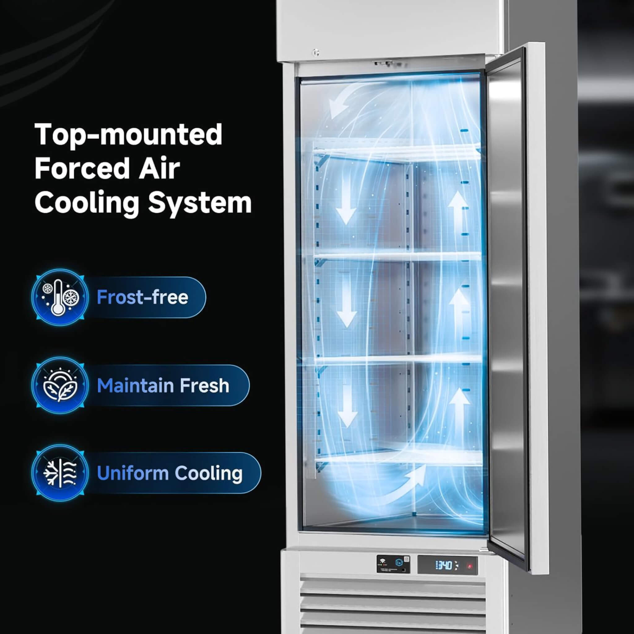 27-Inch Commercial 23 Cu.Ft Single-Door WiFi Refrigerator With Smart App Control (SAK90725) – SAKSBY WHOLESALE, view 10