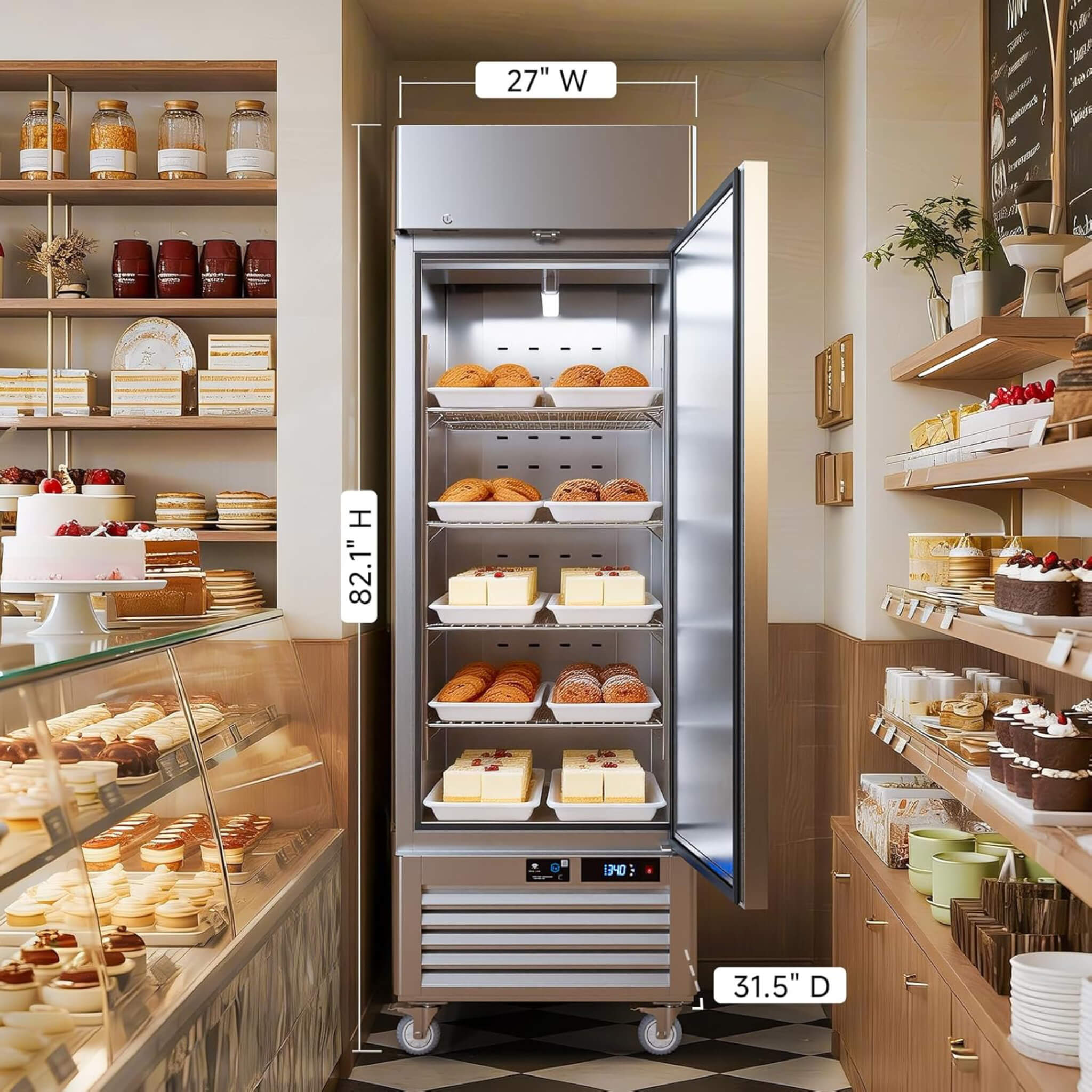 27-Inch Commercial 23 Cu.Ft Single-Door WiFi Refrigerator With Smart App Control (SAK90725) – SAKSBY WHOLESALE, view 7