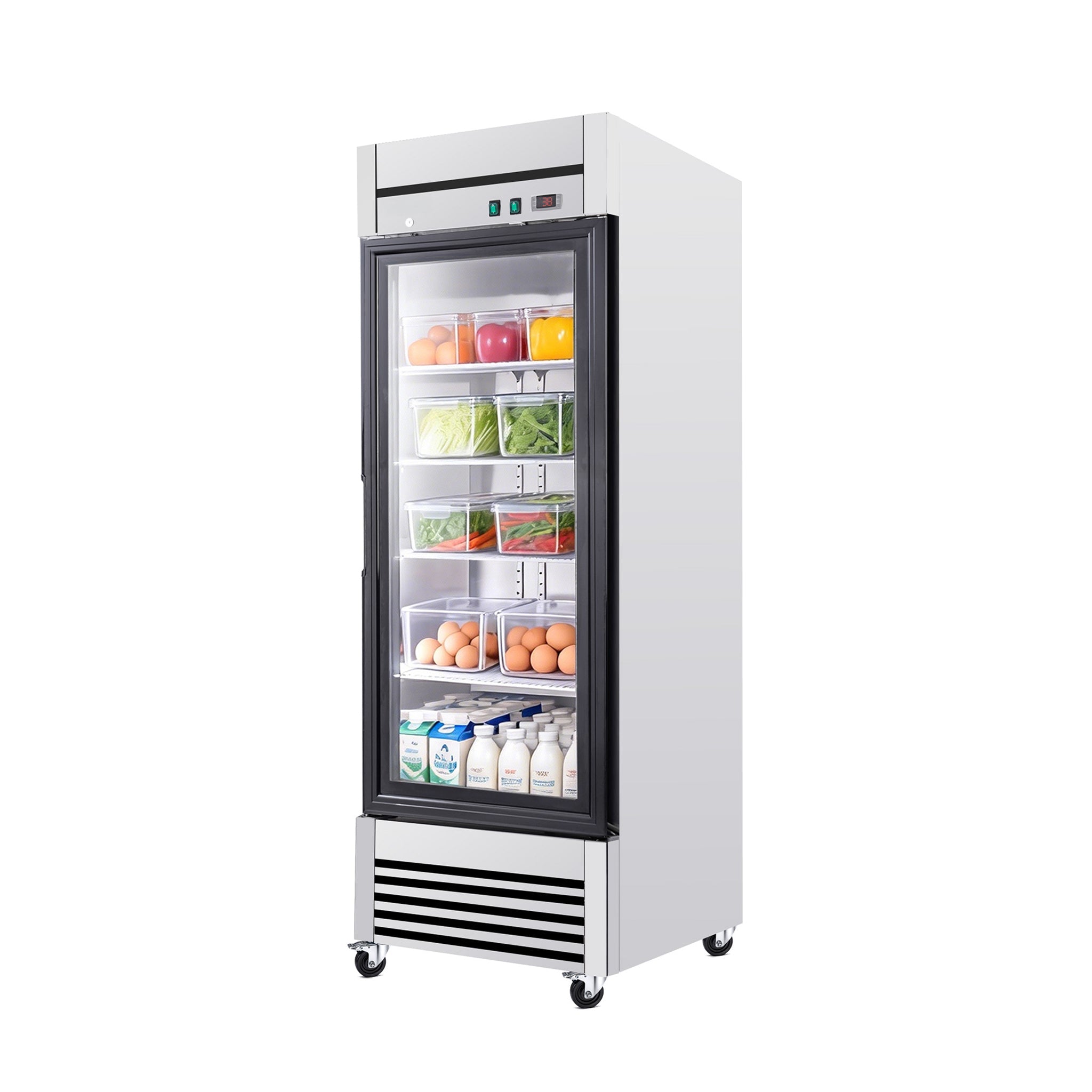 27-Inch Commercial Single Glass Door Reach-In Display Refrigerator (SAK30864) – SAKSBY WHOLESALE, view 7