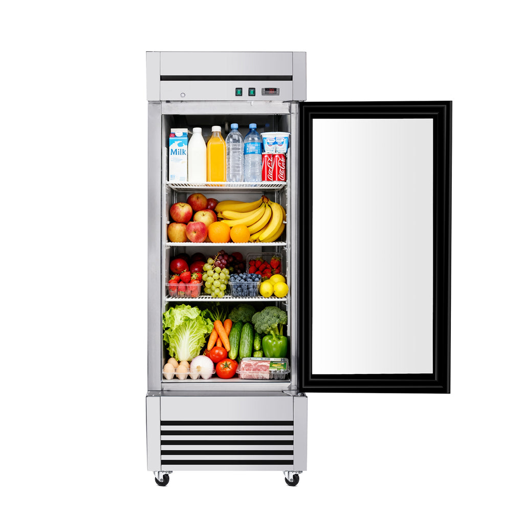 27-Inch Commercial Single Glass Door Reach-In Display Refrigerator (SAK30864) – SAKSBY WHOLESALE, view 3