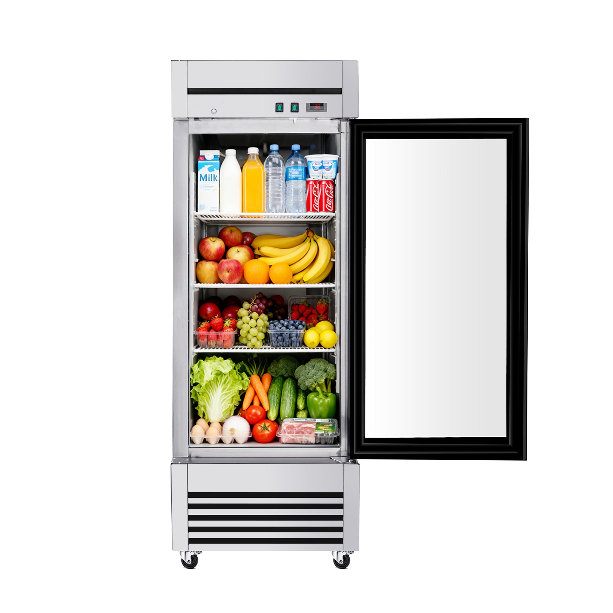 27-Inch Commercial Single Glass Door Reach-In Display Refrigerator (SAK30864) – SAKSBY WHOLESALE, view 3