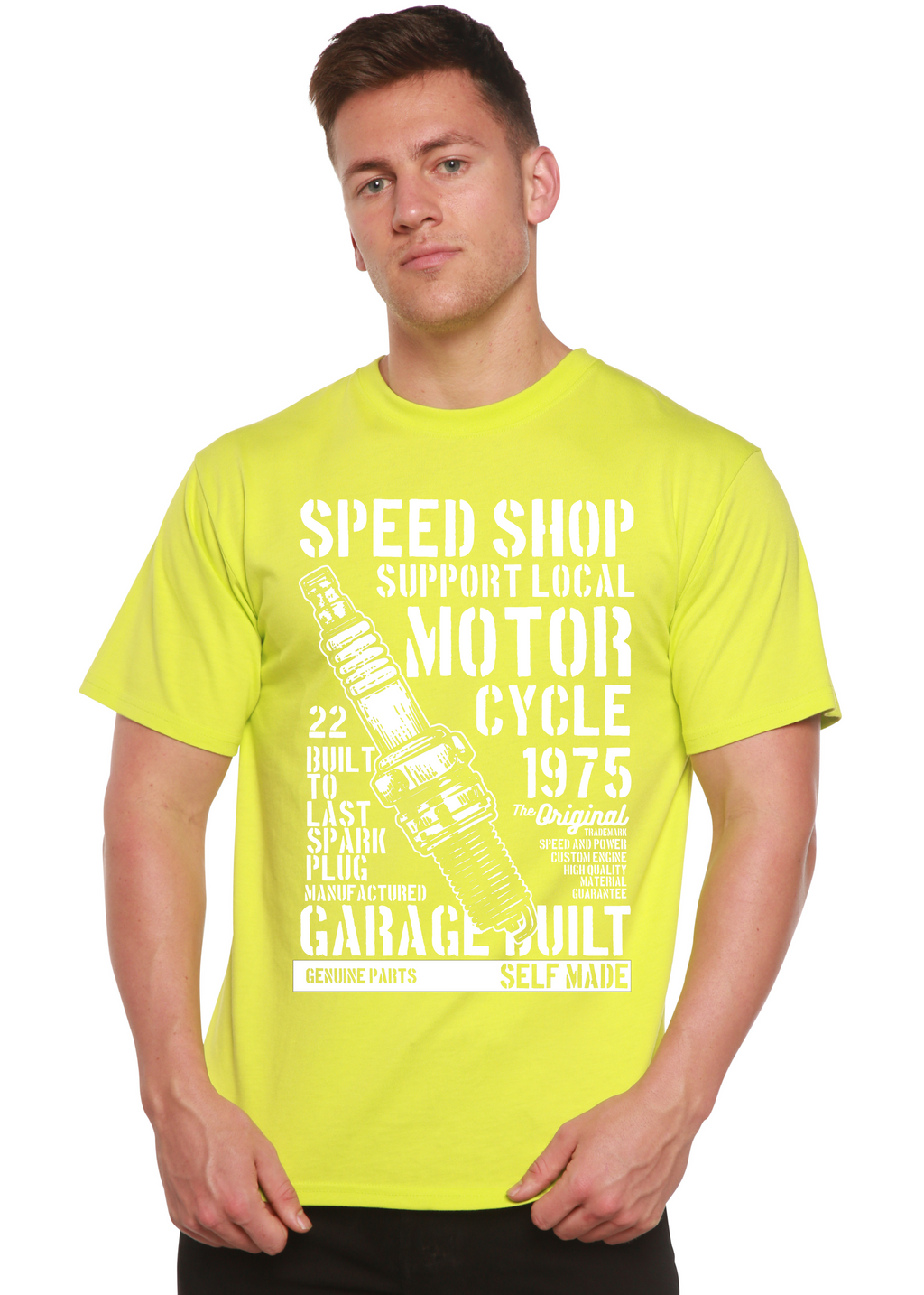 Spun Bamboo Spark Plug Spun Bamboo® Men's Bamboo Viscose/Organic Cotton Short Sleeve Graphic T-Shirt — alternative angle