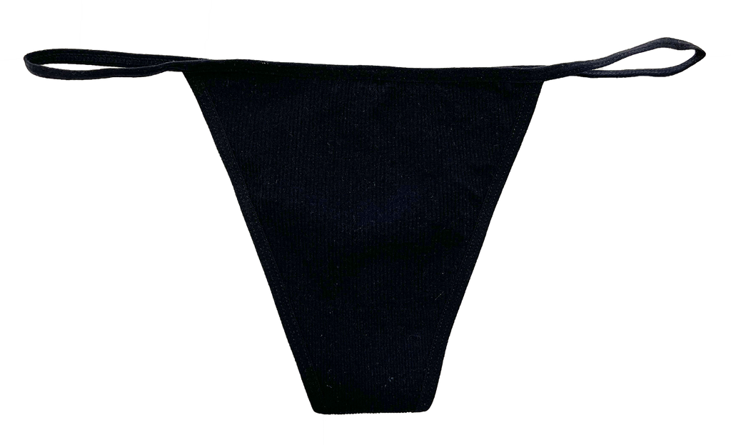 Love Libby Panties Seamless Rib Strappy Thong, XS-2X - Buy More Save More — fabric or material detail