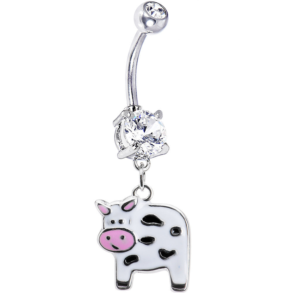 BodyCandy Cute Moo Moo Cow Belly Ring — main product shot