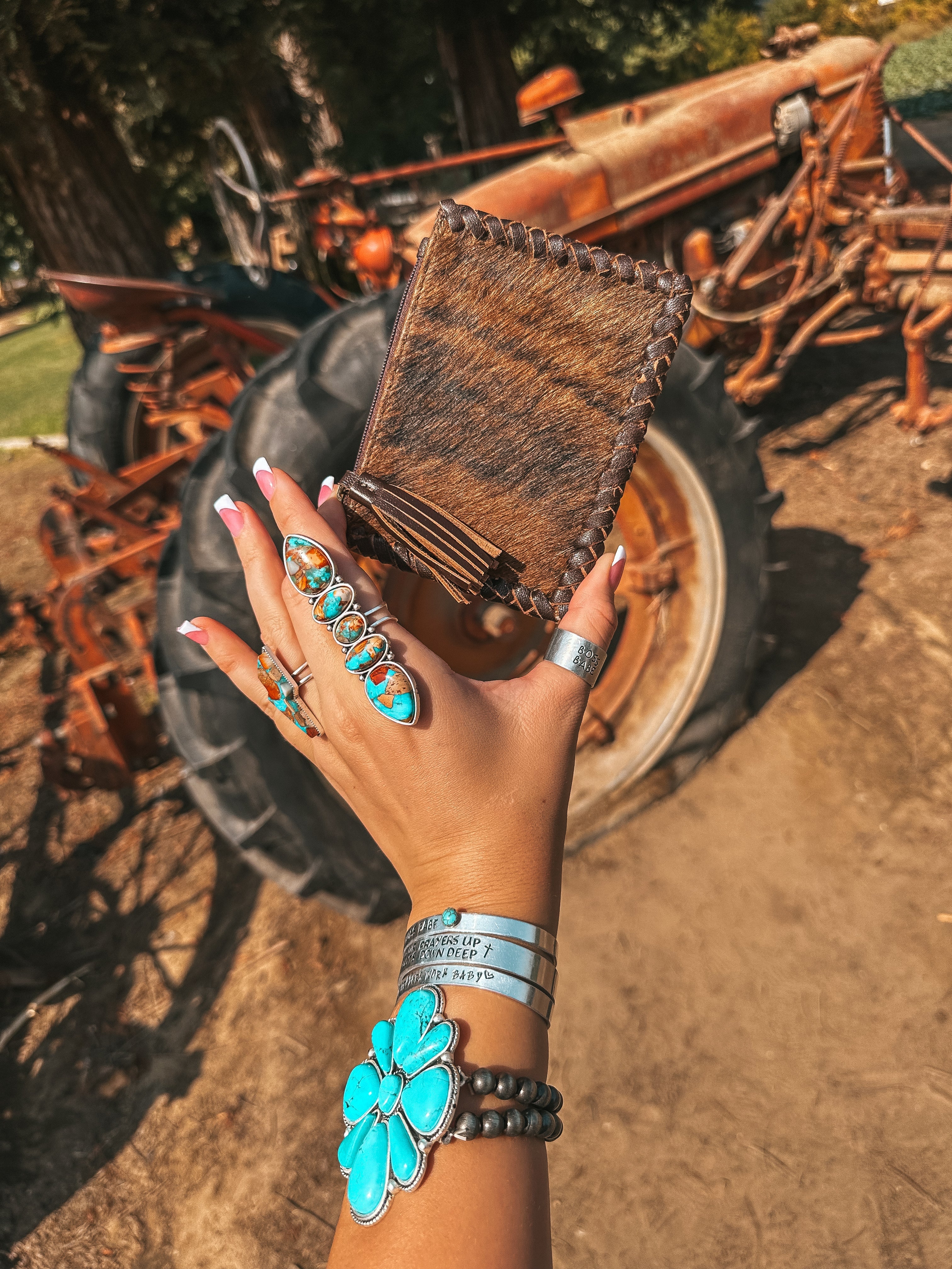 Haute Southern Hyde The Hazy Ryder Card Holder (Brown Leather) a Haute Southern Hyde by Beth Marie Exclusive — main product s