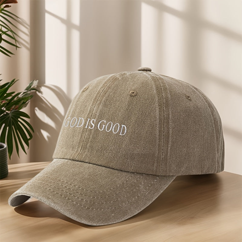 MyClosetAid [Vintage Baseball Cap] Embroidered "GOD IS GOOD" Design — packaging
