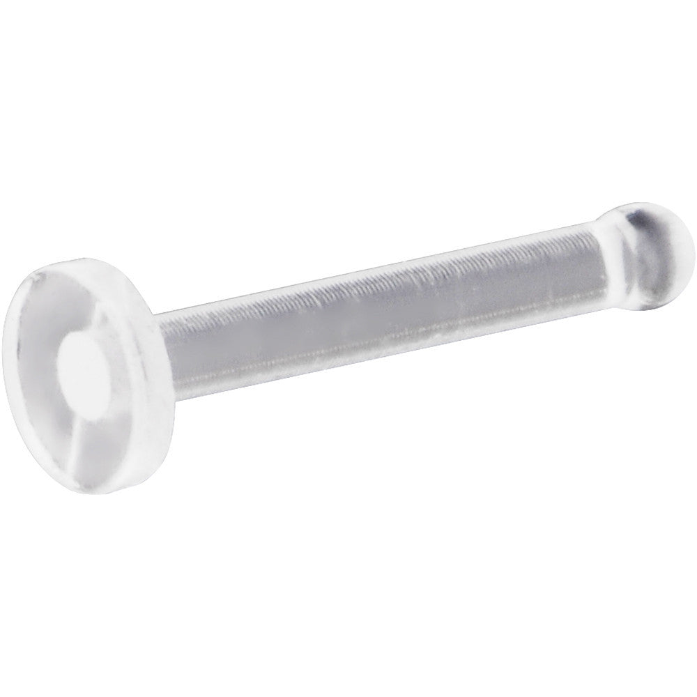 BodyCandy 18G Clear Flat Bioplast Nose Retainer — main product shot