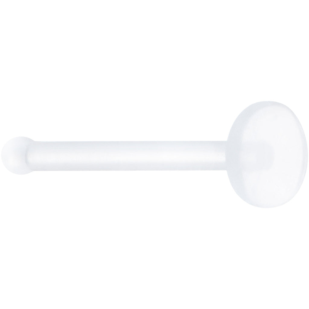 BodyCandy 20G Clear Flat Bioplast Nose Retainer — main product shot