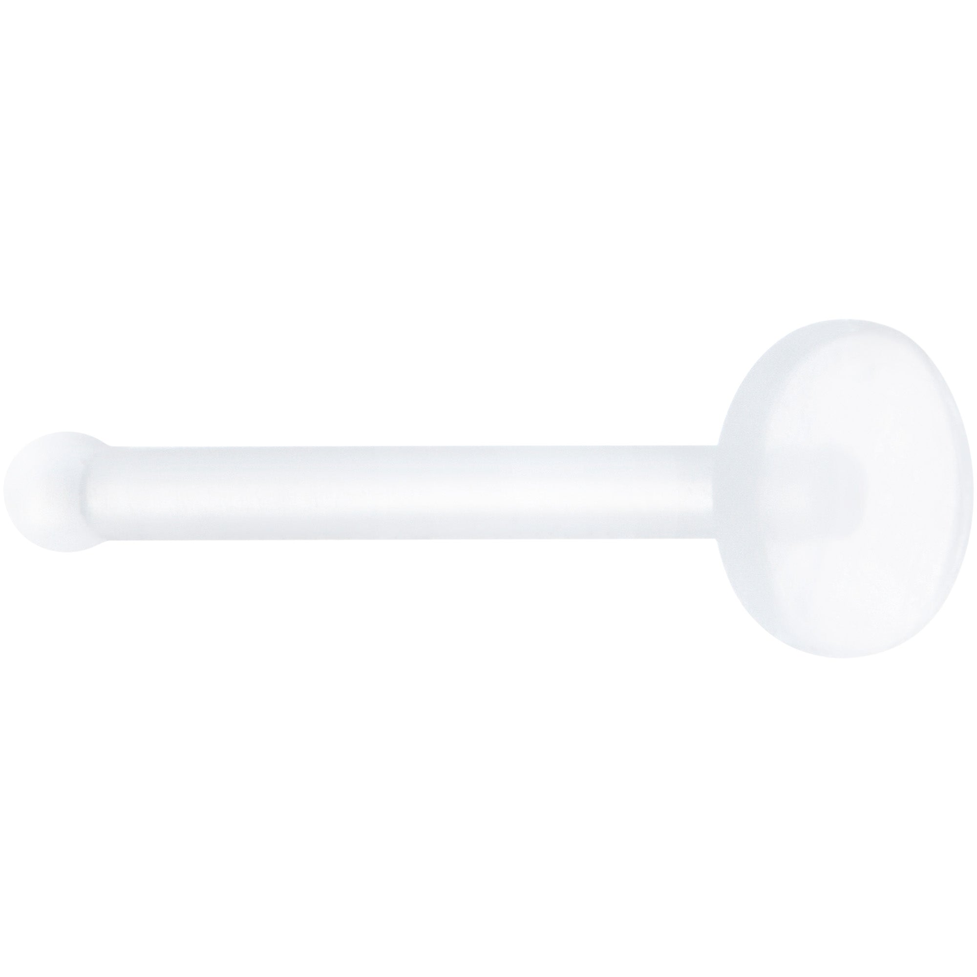 BodyCandy 20G Clear Flat Bioplast Nose Retainer — main product shot