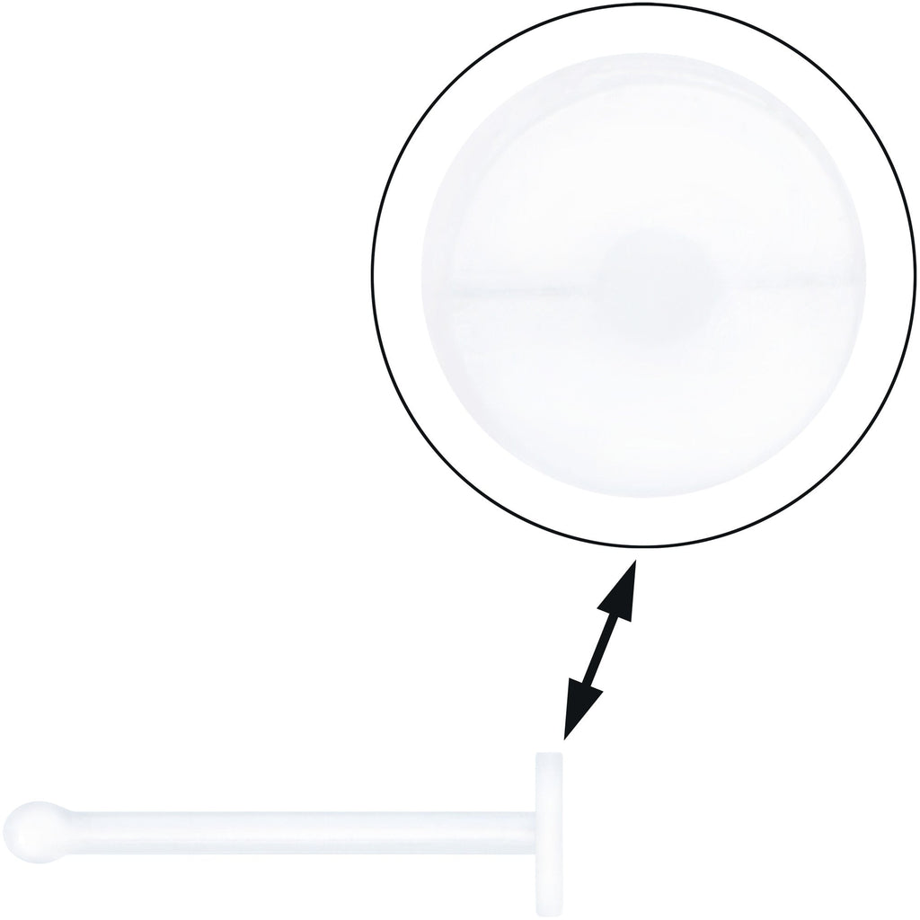 BodyCandy 20G Clear Flat Bioplast Nose Retainer — lifestyle context