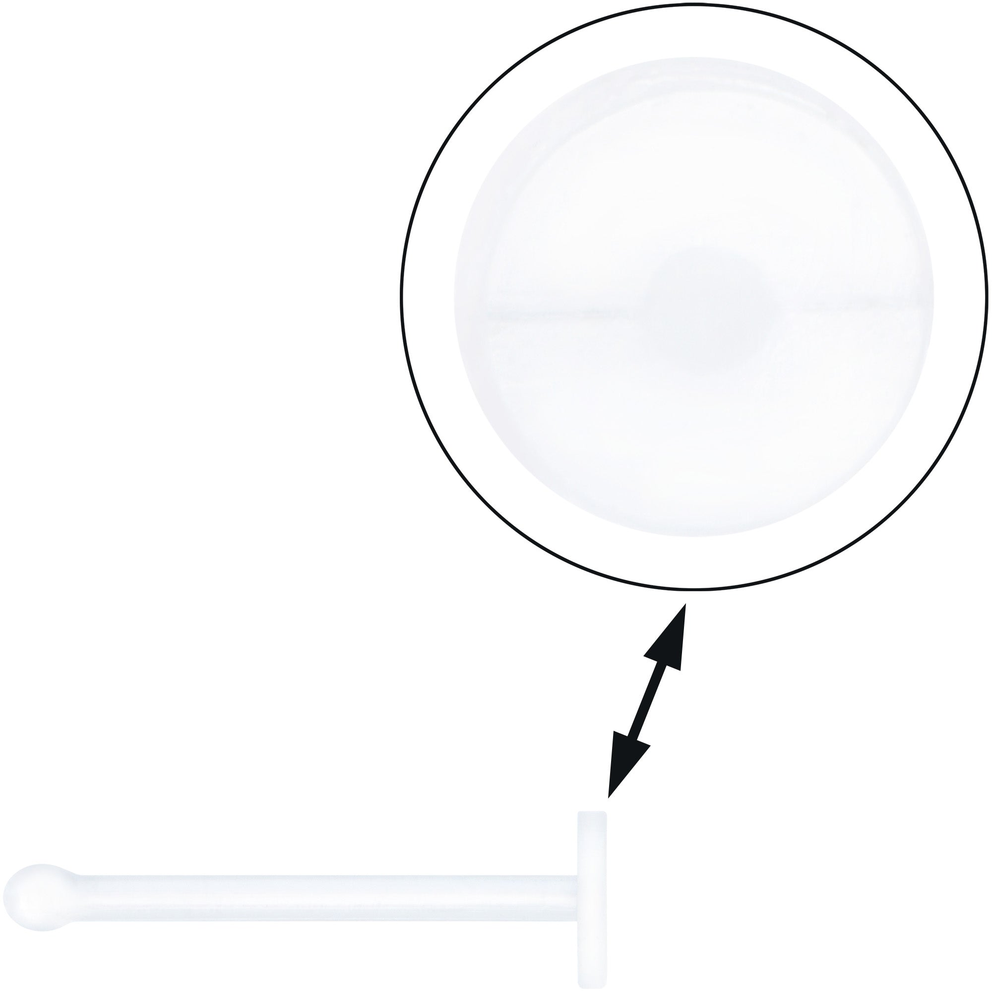 BodyCandy 20G Clear Flat Bioplast Nose Retainer — lifestyle context