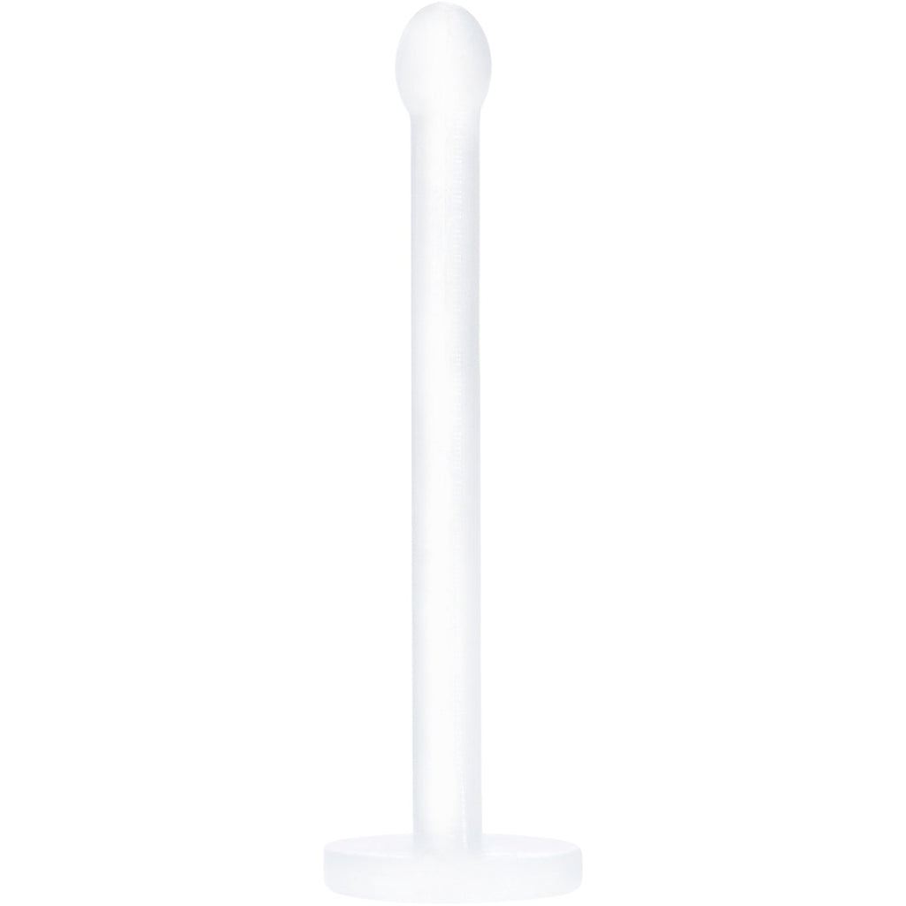 BodyCandy 20G Clear Flat Bioplast Nose Retainer — side view