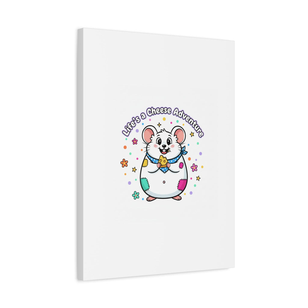 Life's a Cheese Adventure Canvas | Rodent-Core rat art print