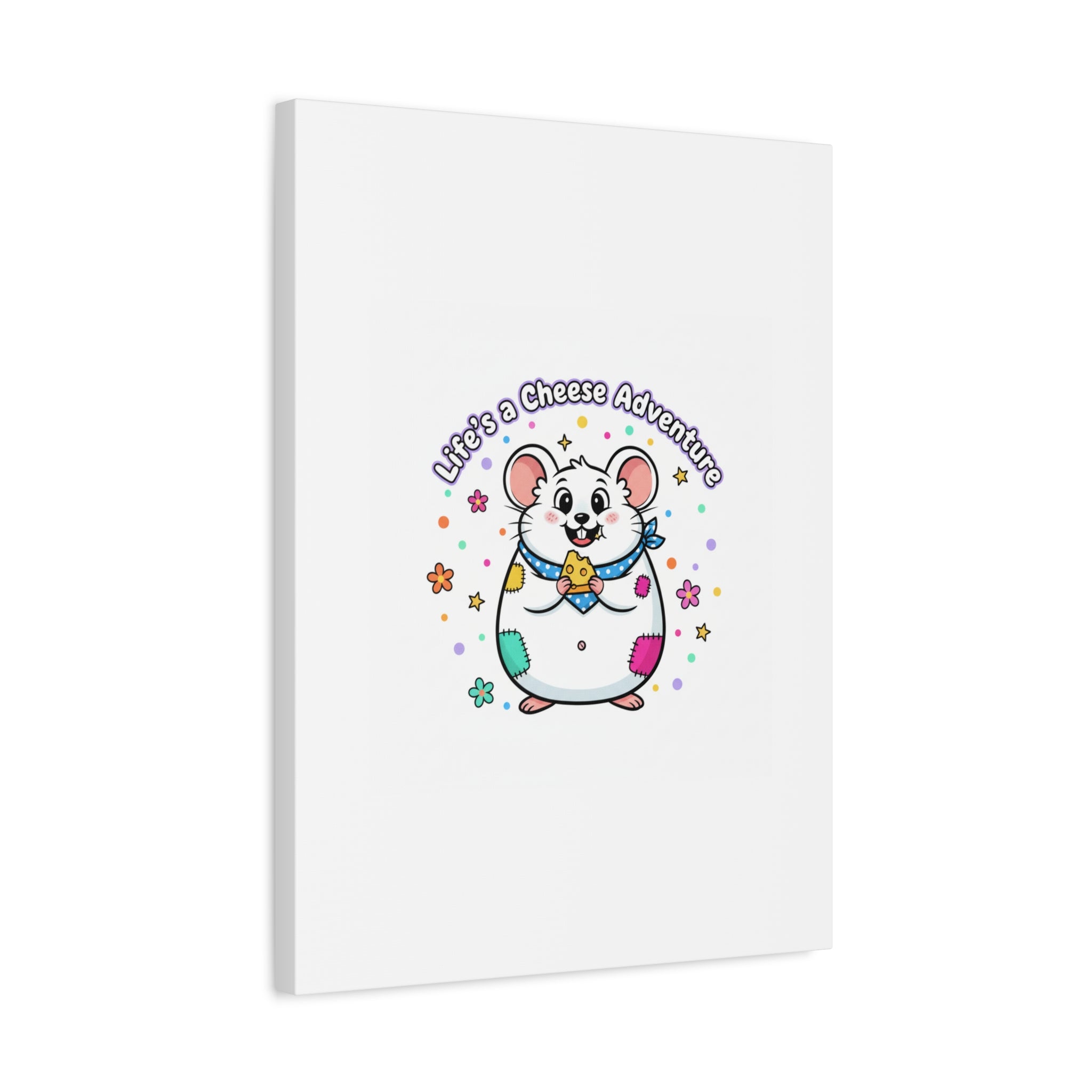 Life's a Cheese Adventure Canvas | Rodent-Core rat art print