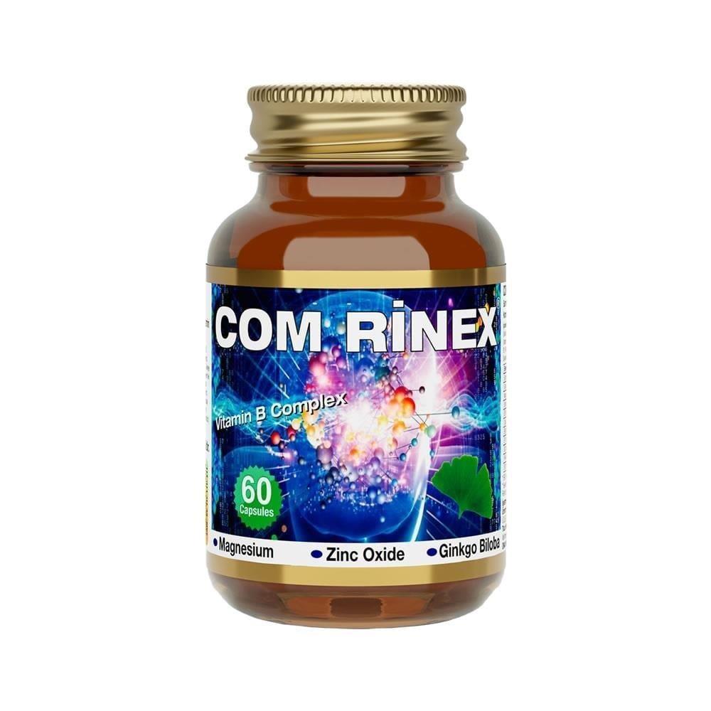 Com Rinex Dietary Supplement - 60 Vegetable Capsules with Ginkgo Biloba, Ginseng, Vitamins & Minerals
