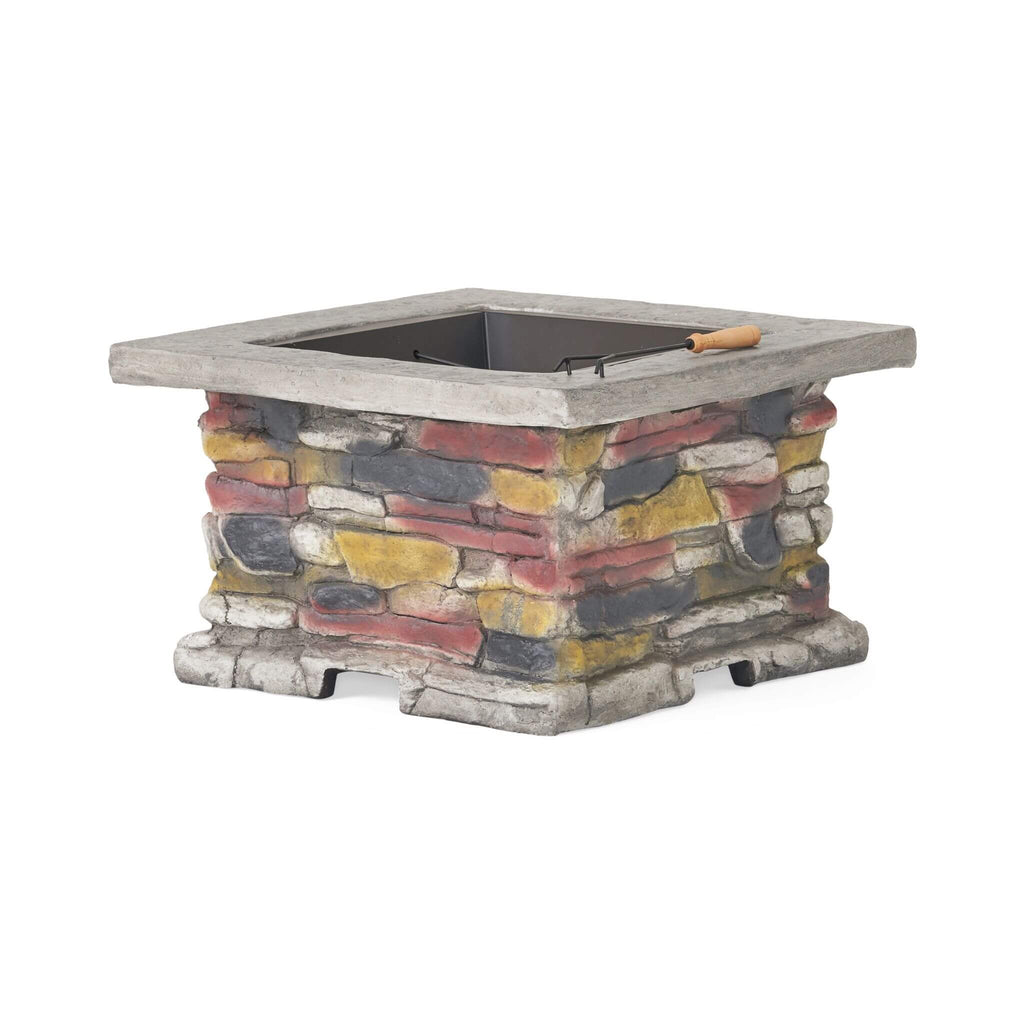 Alora 28-Inch Premium Outdoor Wood Burning Magnesium Oxide Fire Pit With Lid (SAK75214) – SAKSBY WHOLESALE, view 6