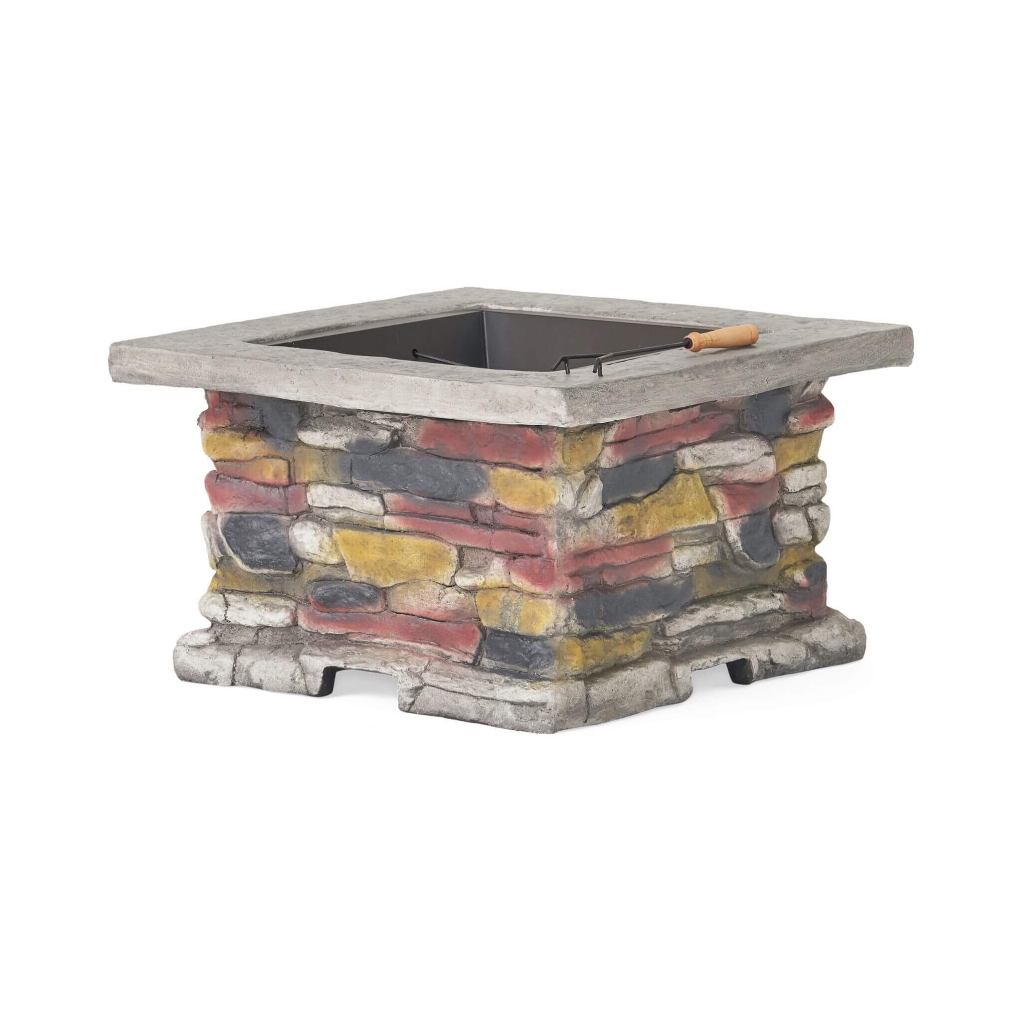 Alora 28-Inch Premium Outdoor Wood Burning Magnesium Oxide Fire Pit With Lid (SAK75214) – SAKSBY WHOLESALE, view 6