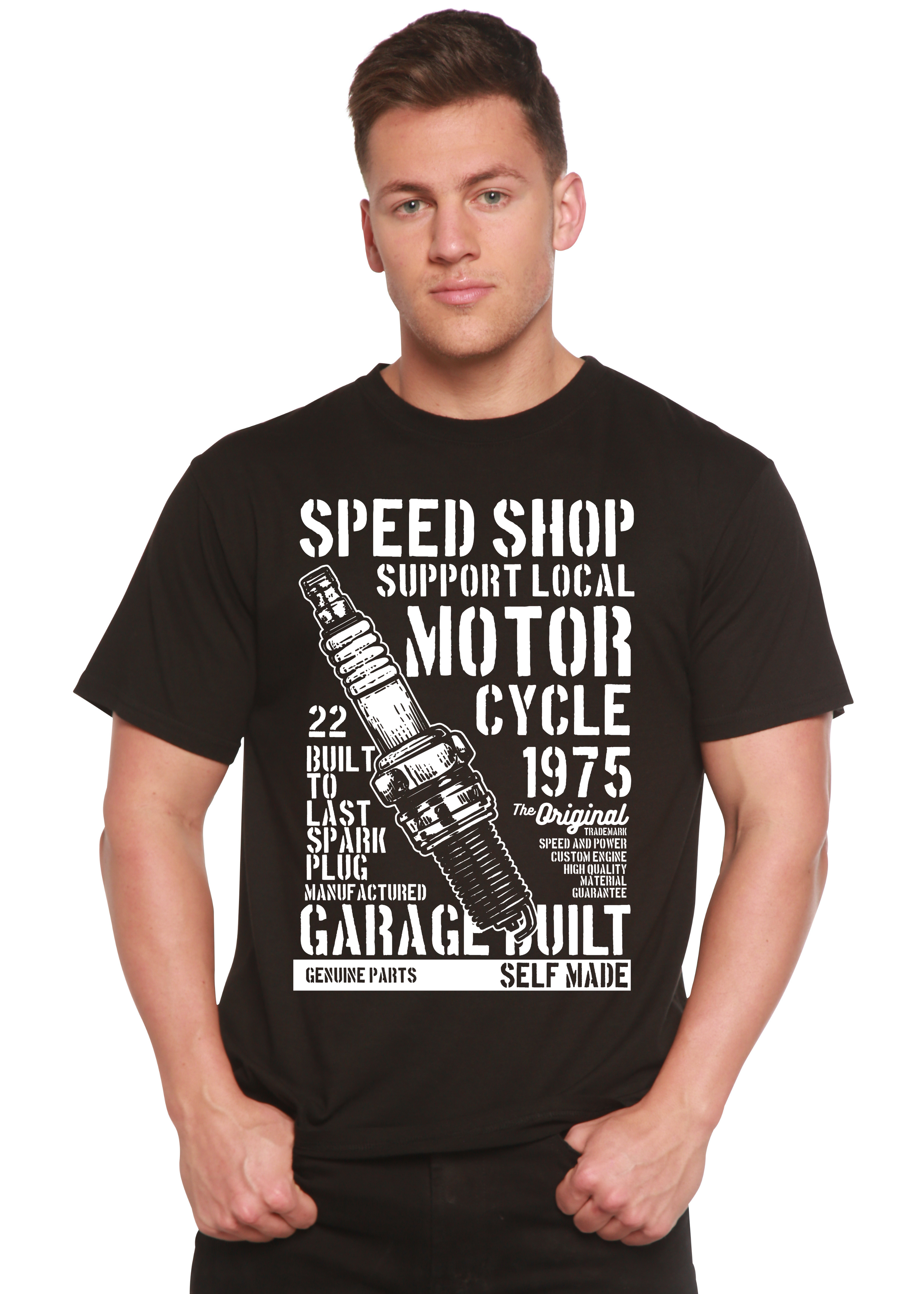 Spun Bamboo Spark Plug Spun Bamboo® Men's Bamboo Viscose/Organic Cotton Short Sleeve Graphic T-Shirt — main product shot