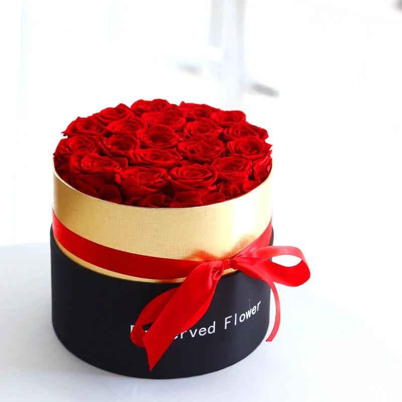 Mandotos Preserved Real Roses In A Box Set Eternal Gift For Valentines Day Romantic Flowers