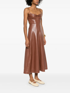 Nanushka faux-leather midi dress | Dresses