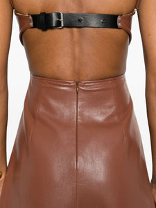 Nanushka faux-leather midi dress | Image 5