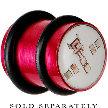 BodyCandy 12mm Red Anodized Titanium Blinking Plug — detail close-up