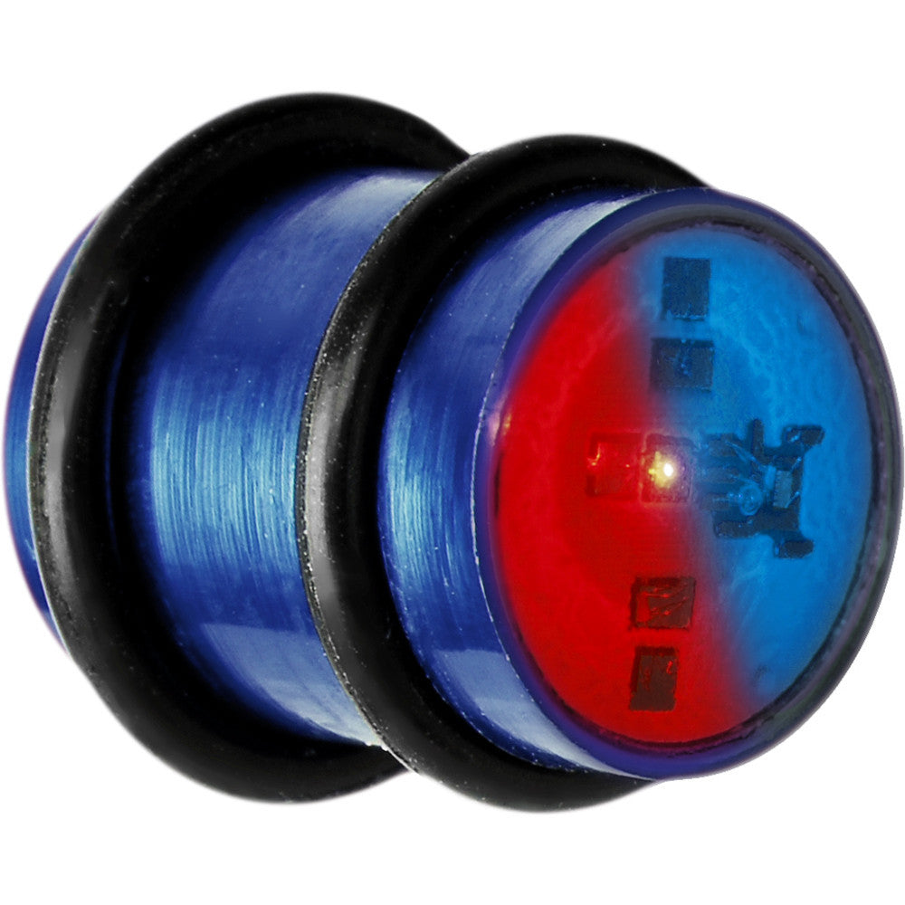 BodyCandy 12mm Blue Anodized Titanium Blinking Plug — main product shot