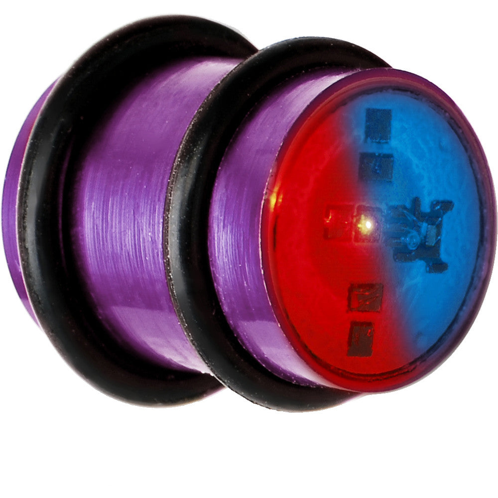 BodyCandy 12mm Pink Anodized Titanium Blinking Plug — main product shot