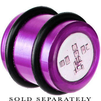 BodyCandy 16mm Pink Anodized Titanium Blinking Plug — detail close-up