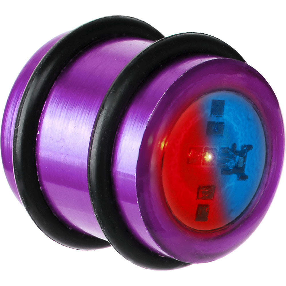 BodyCandy 16mm Pink Anodized Titanium Blinking Plug — main product shot