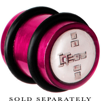BodyCandy 14mm Hot Pink Anodized Titanium Blinking Plug — detail close-up