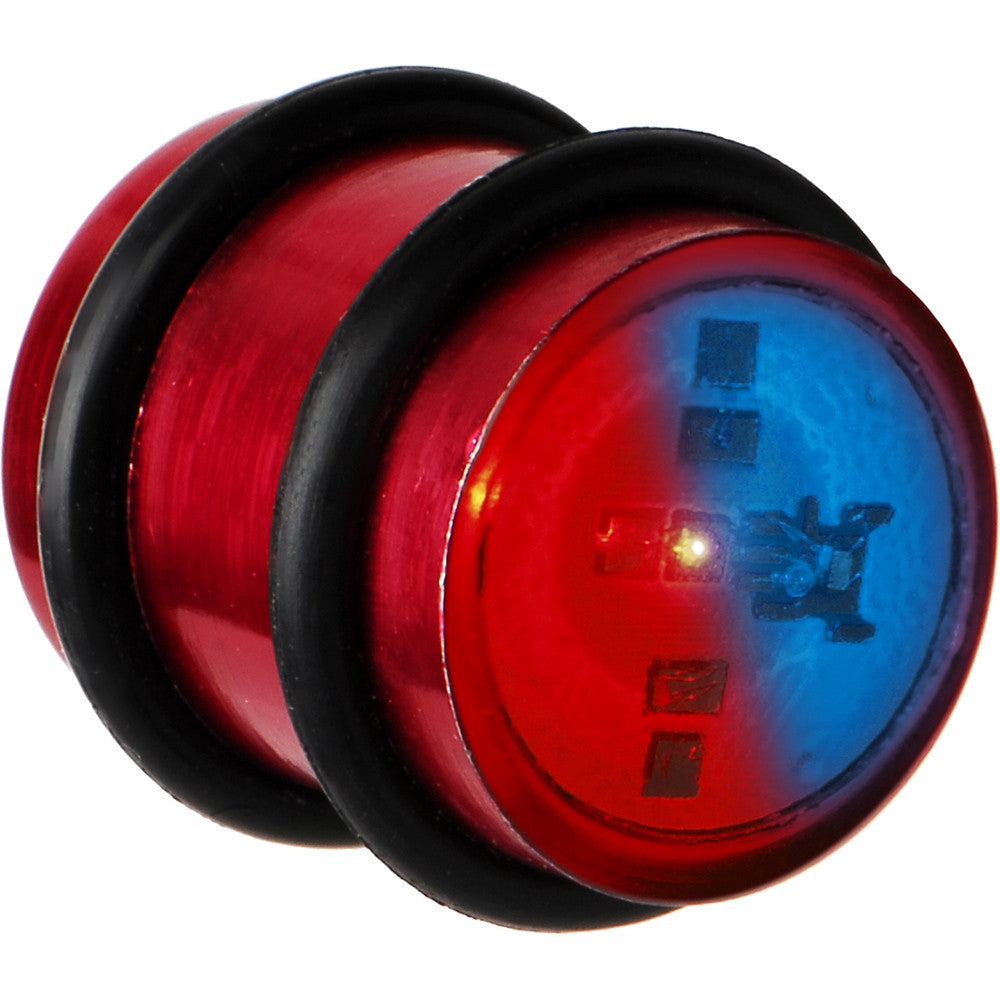 BodyCandy 14mm Red Anodized Titanium Blinking Plug — main product shot