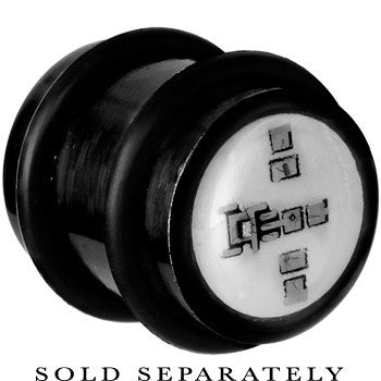 BodyCandy 14mm Black Anodized Titanium Blinking Plug — detail close-up