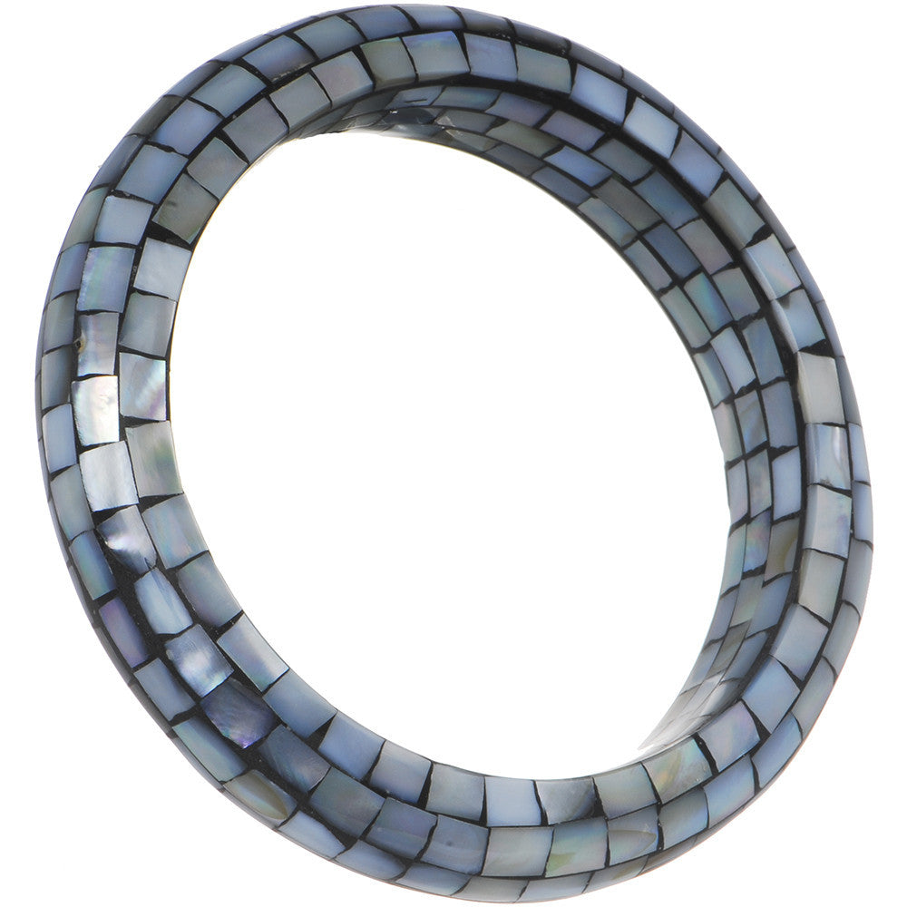 BodyCandy Natural Black Kabibe Shell Bangle Bracelet — main product shot