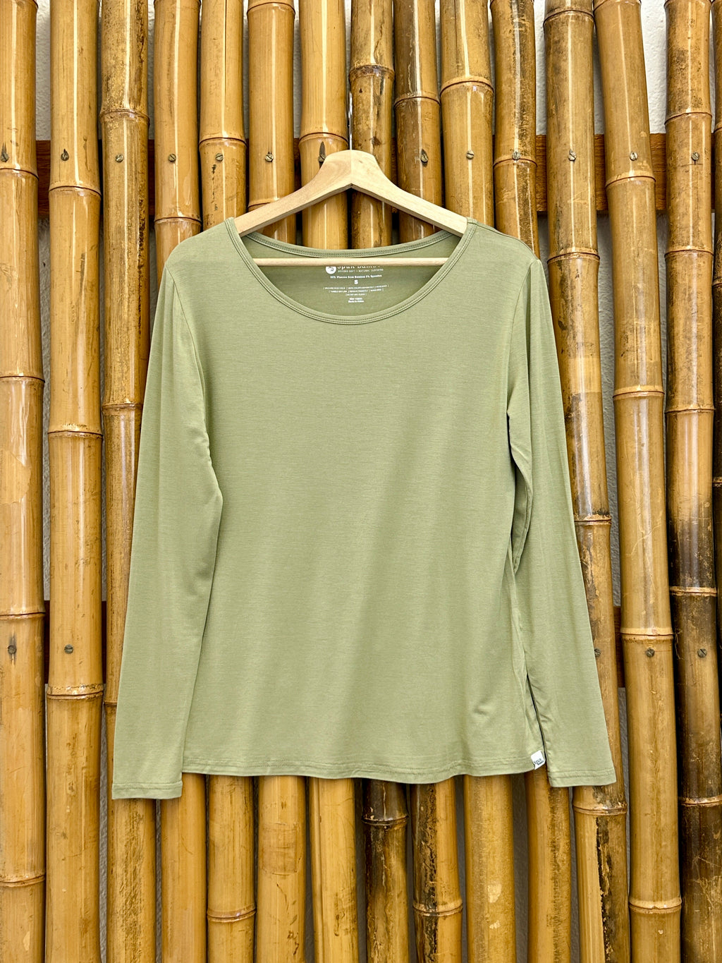 Spun Bamboo Women's Bamboo Lounge Long Sleeve T-Shirt — size reference