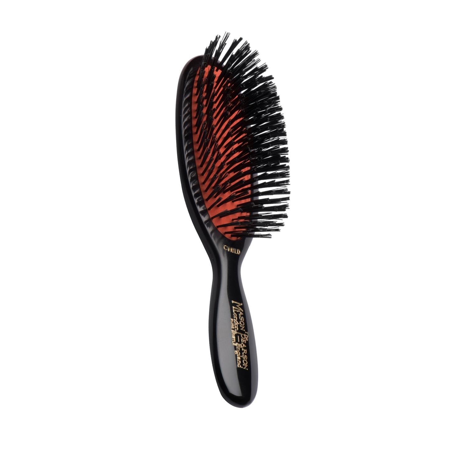 Mason Pearson Mason Pearson Pocket Child Bristle CB4 Dark Hair Brush for Kids - Gentle Detangling, Portable Design