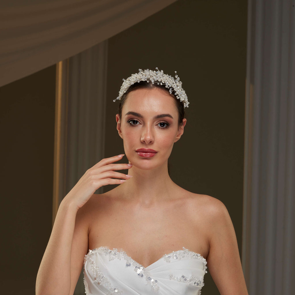 Elegant Bridal Hair Vine with Pearls – Bridal Port, view 3