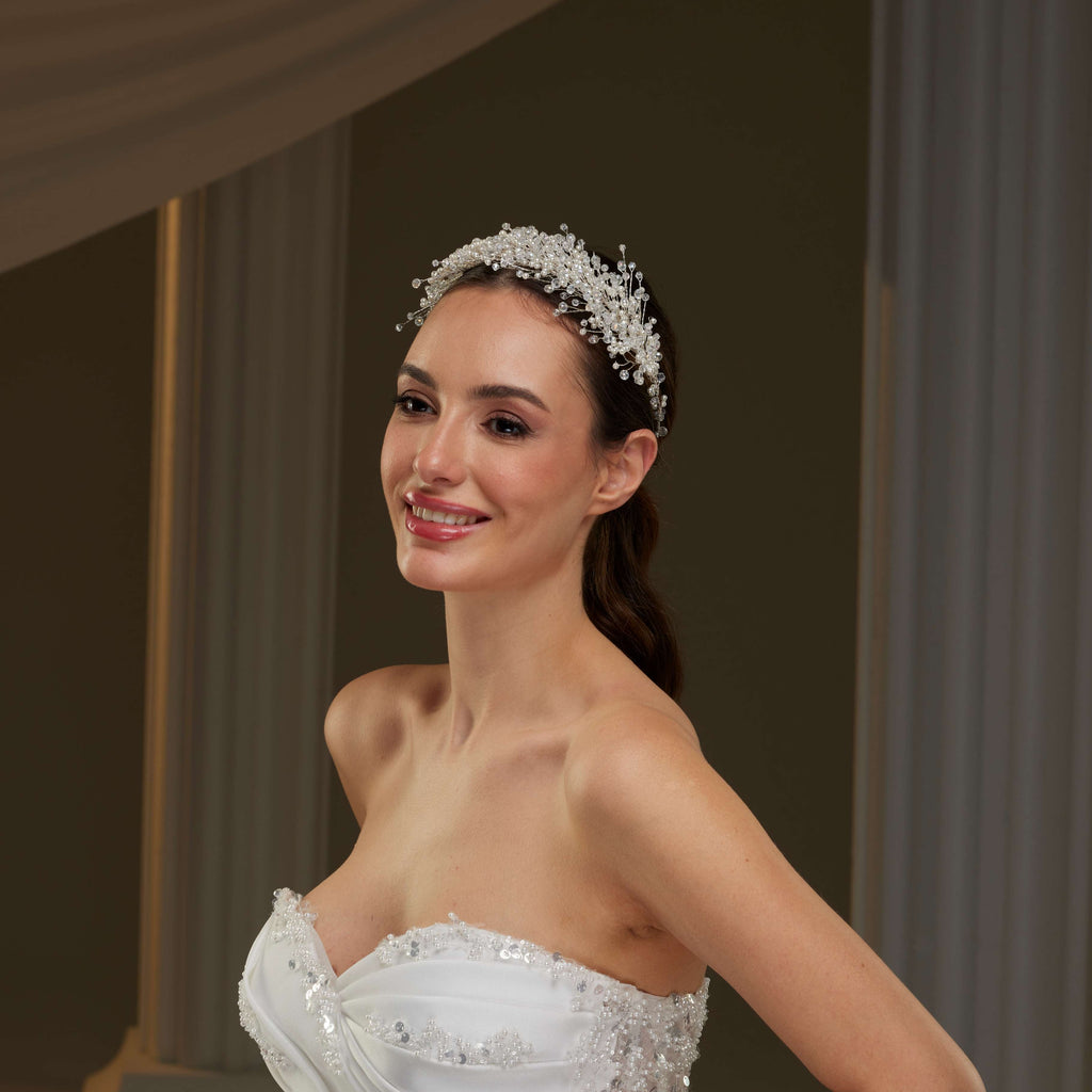 Elegant Bridal Hair Vine with Pearls – Bridal Port, view 5