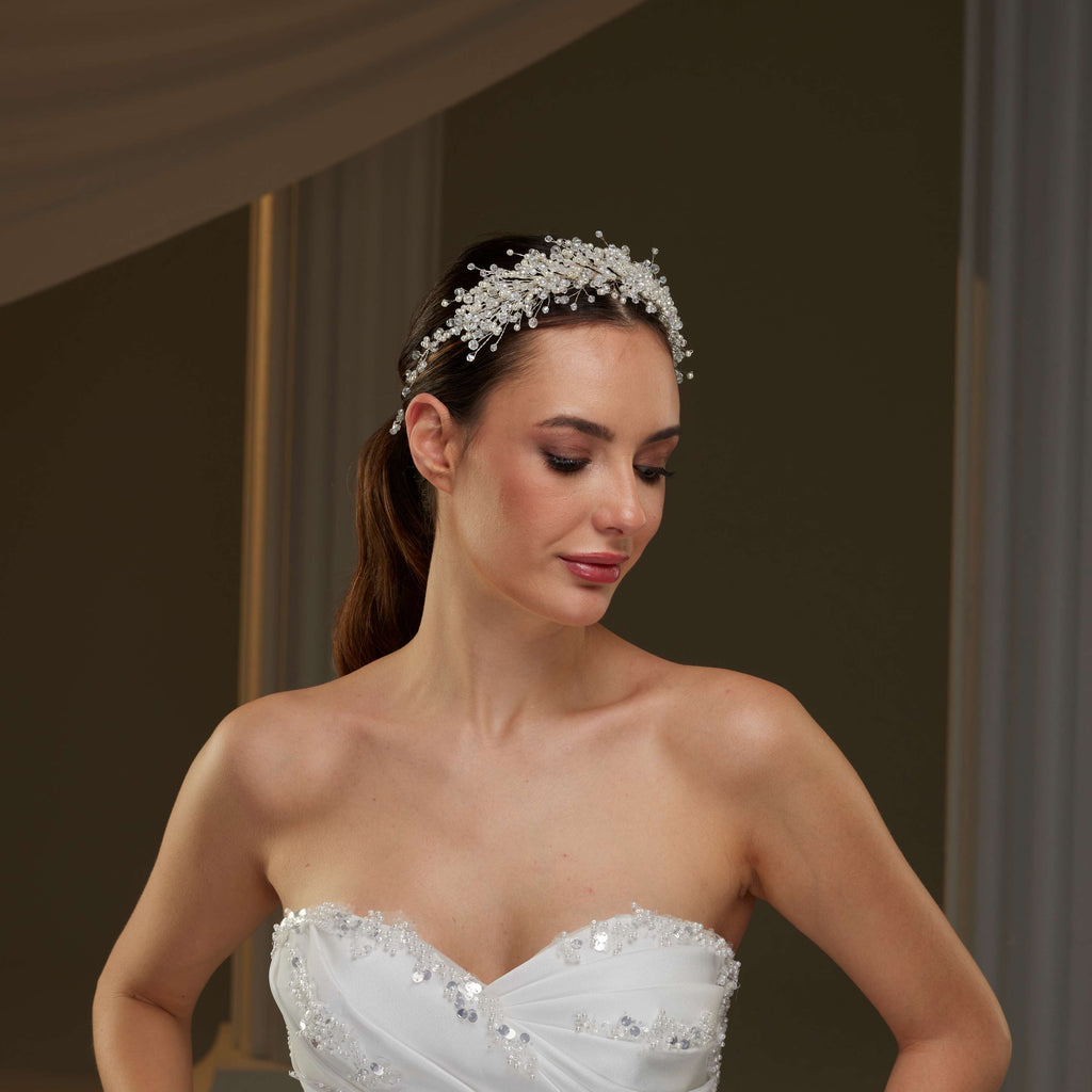 Elegant Bridal Hair Vine with Pearls – Bridal Port, view 6