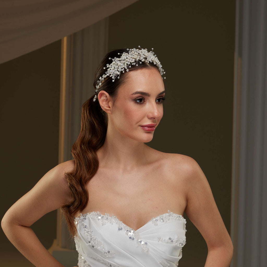 Elegant Bridal Hair Vine with Pearls – Bridal Port