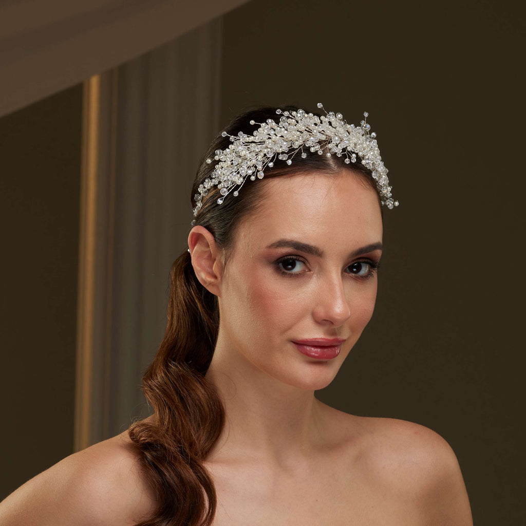 Elegant Bridal Hair Vine with Pearls – Bridal Port, view 2