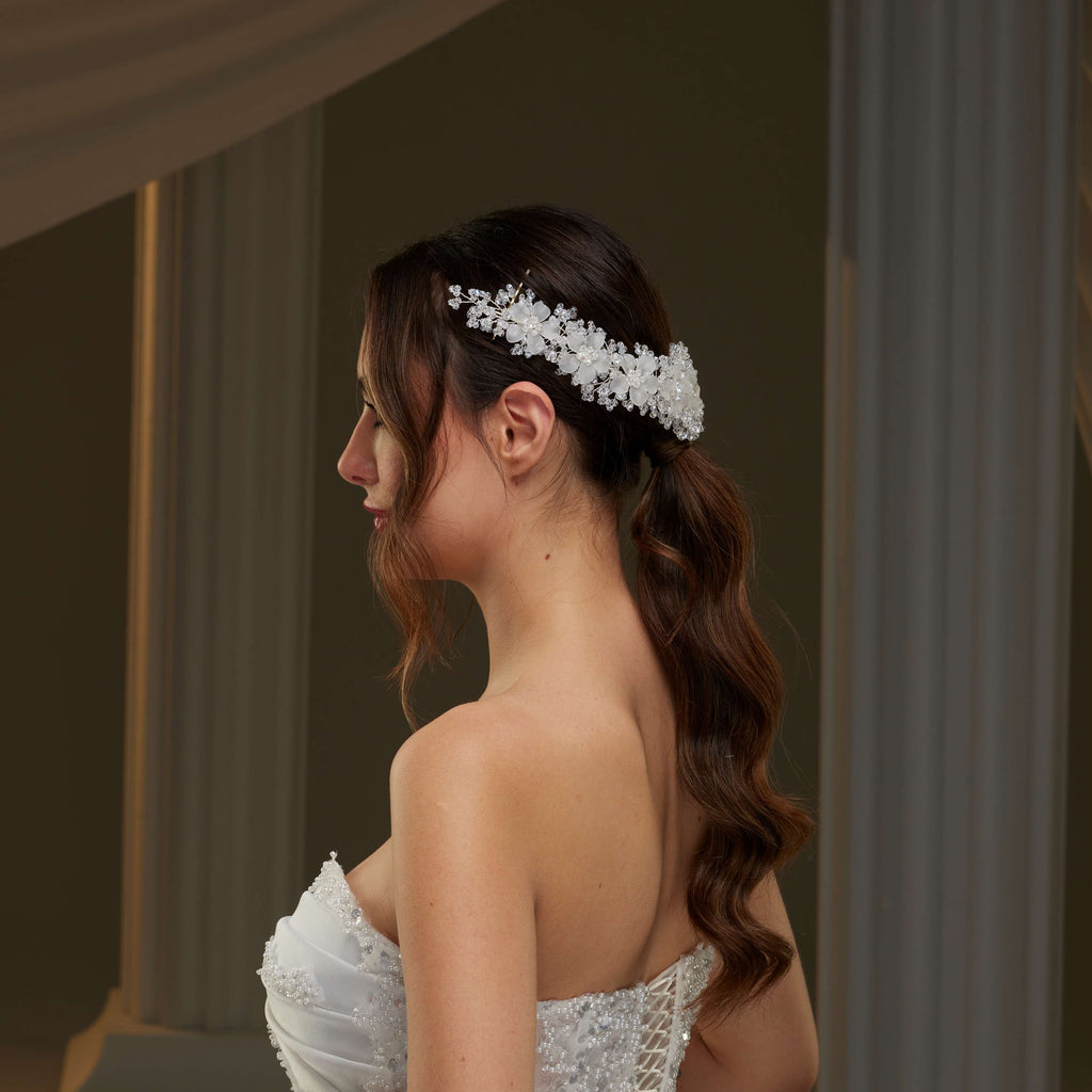 Crystal Beaded Bridal Hair Vine – Bridal Port, view 3