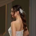 Feathered Two-Piece Hair Vine – Bridal Port