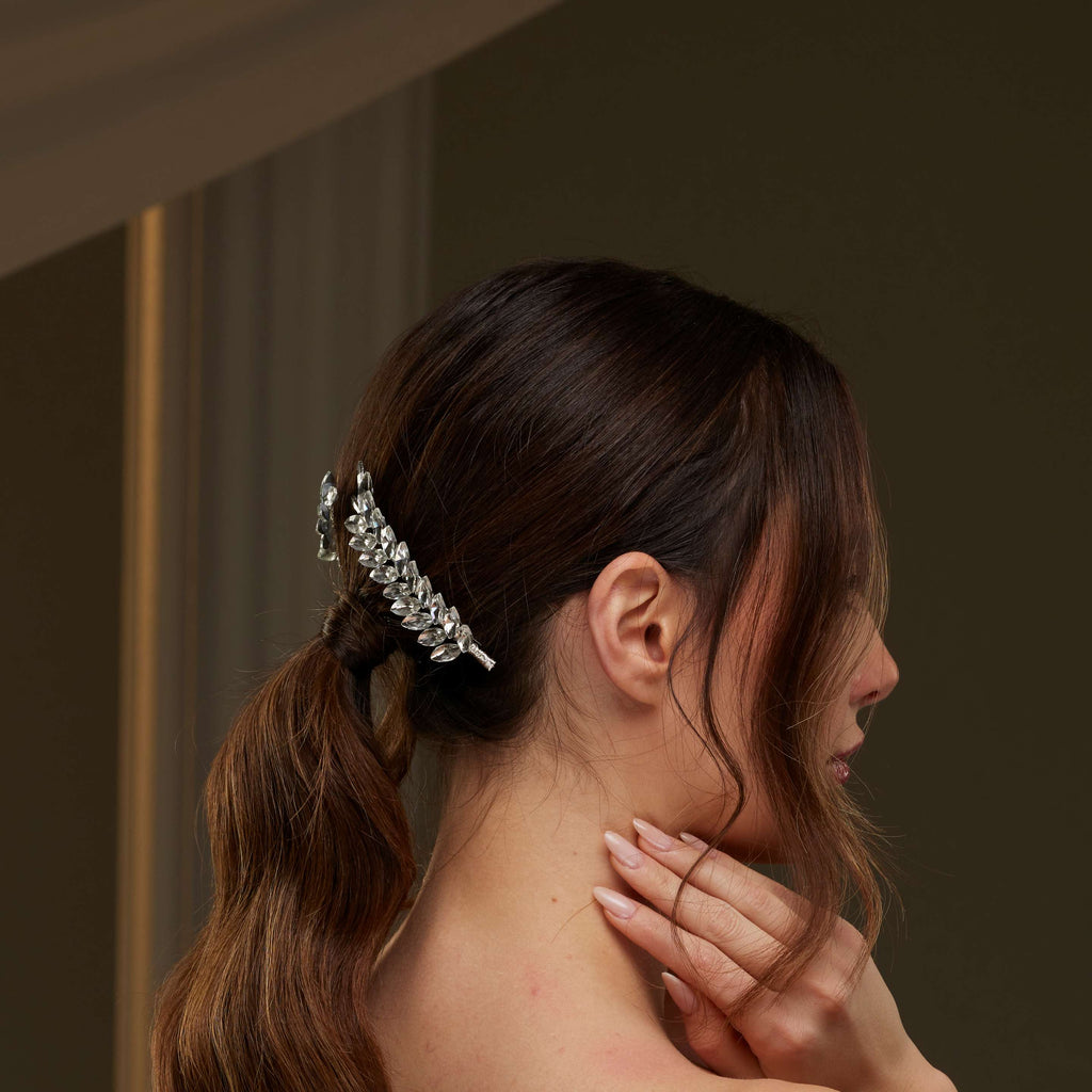 Elegant Rhinestone Hair Comb – Bridal Port, view 6