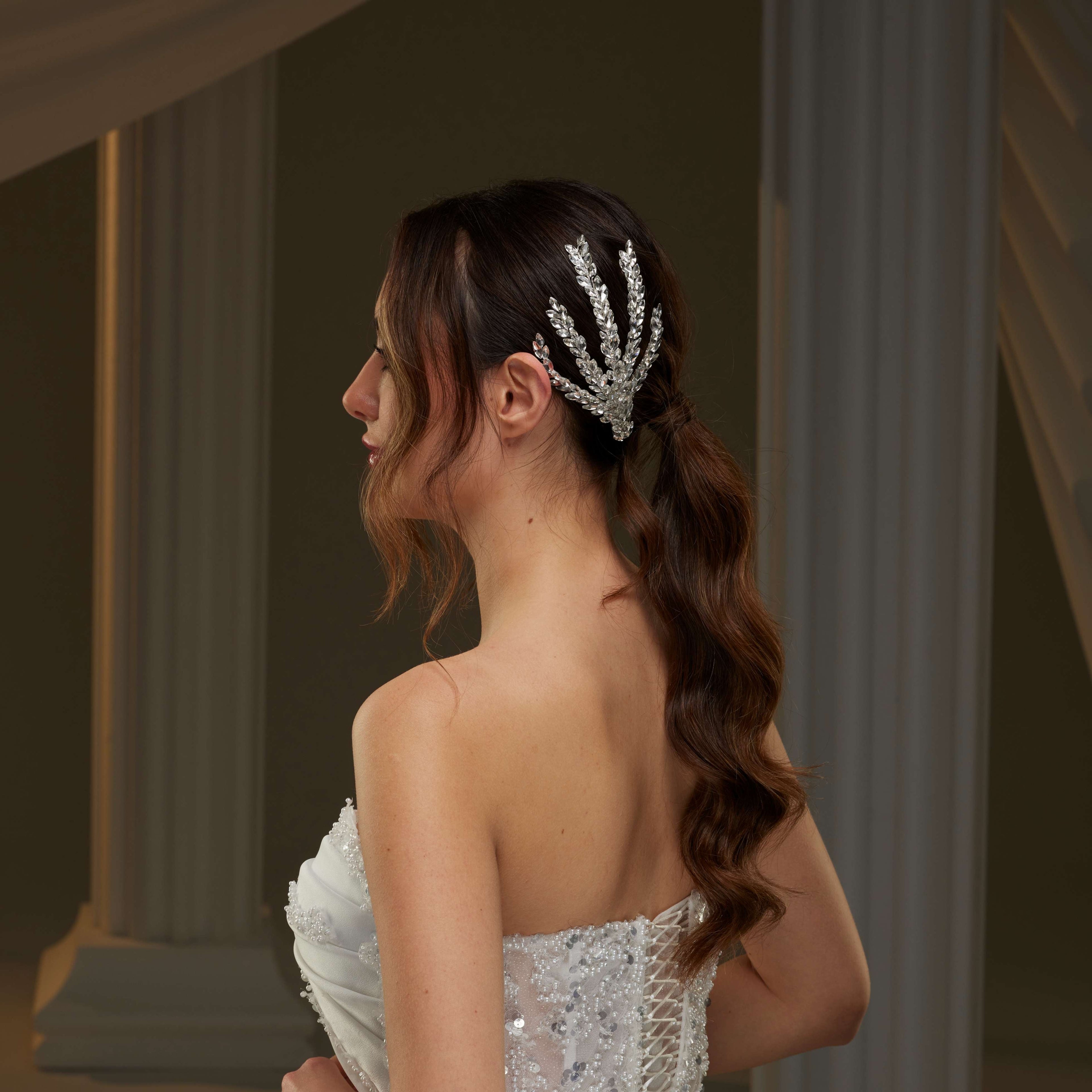 Rhinestone Hair Comb – Bridal Port, view 2