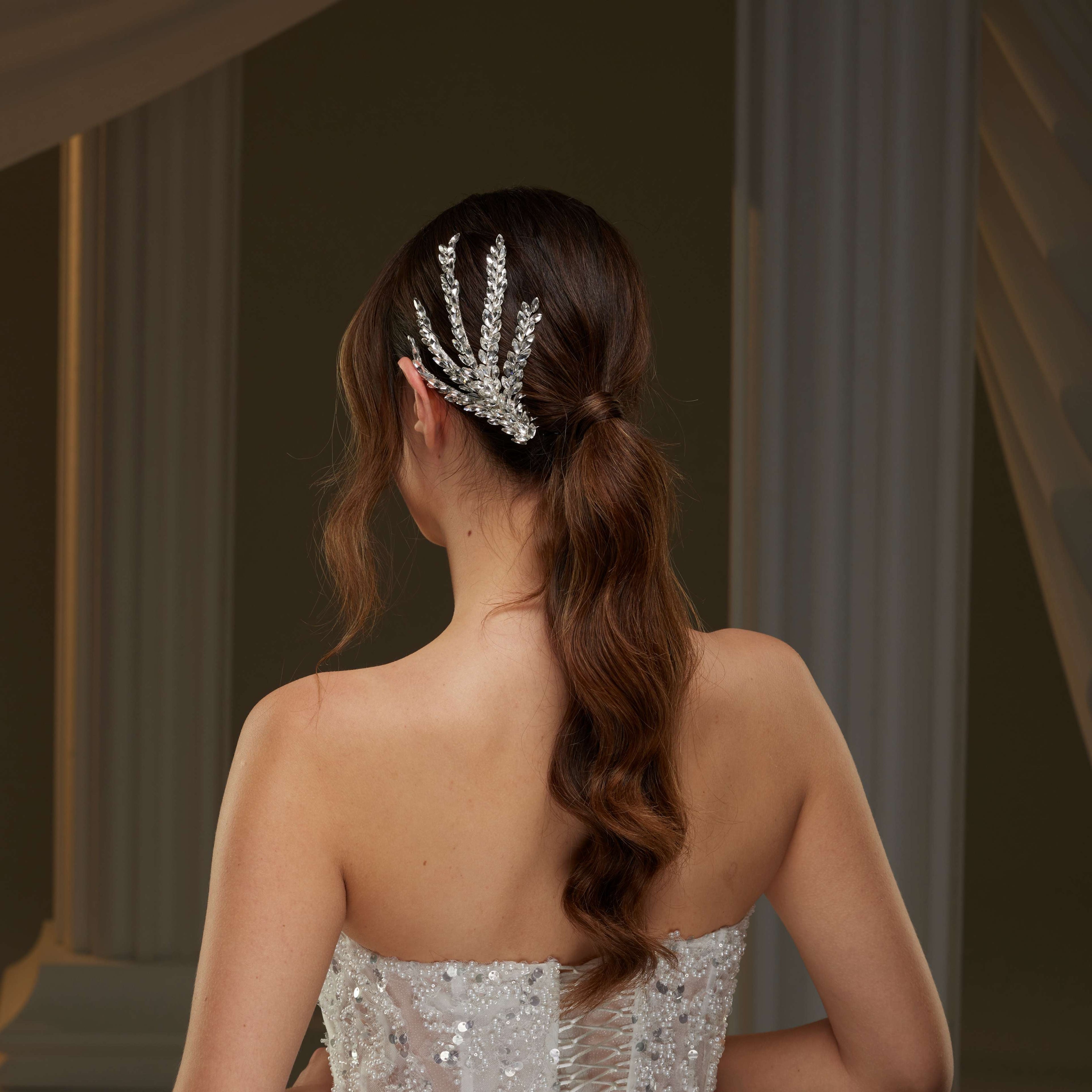 Rhinestone Hair Comb – Bridal Port, view 5