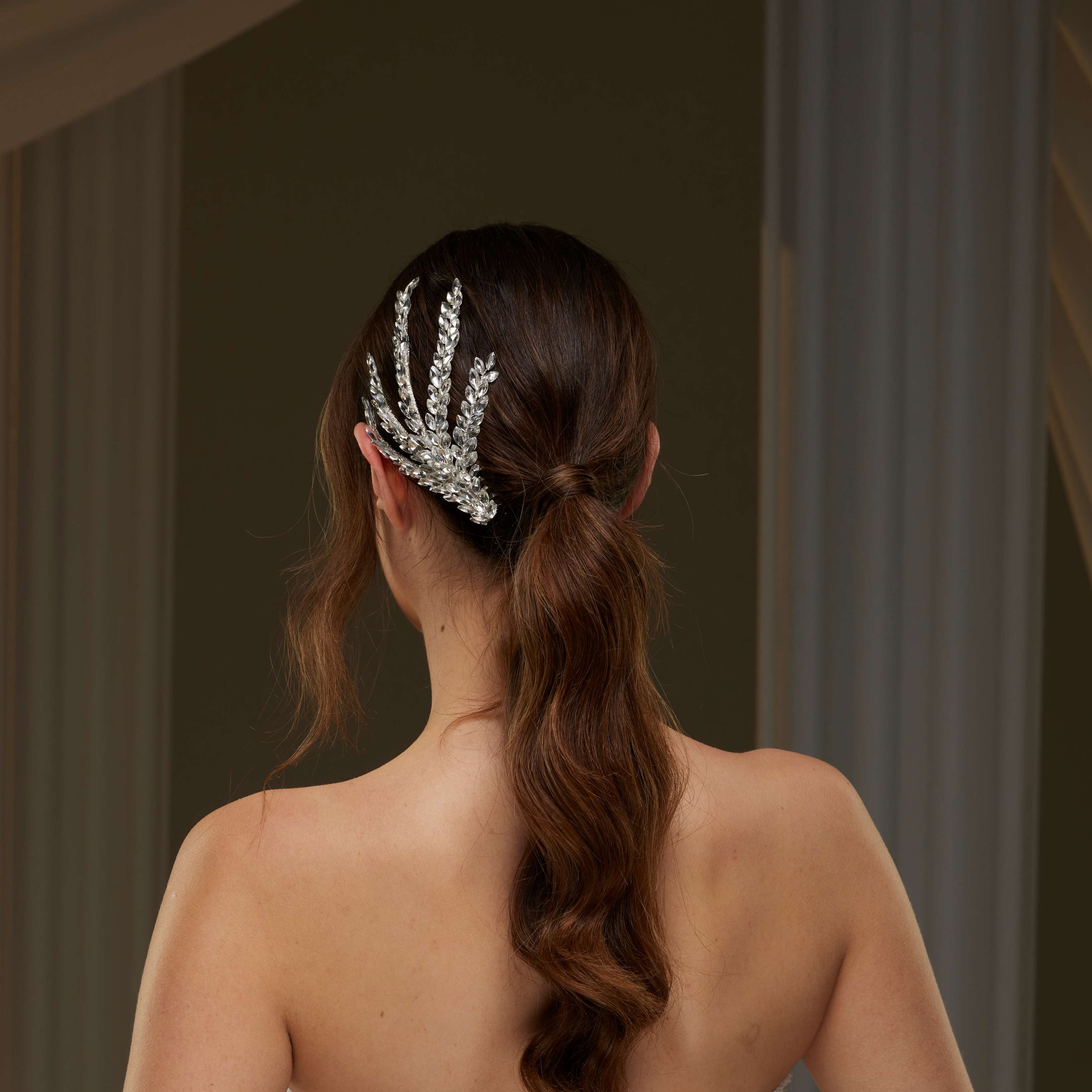 Rhinestone Hair Comb – Bridal Port, view 6